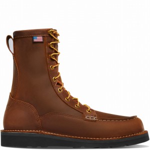 Brown Danner Bull Run Moc Toe Men's Work Boots | 19619