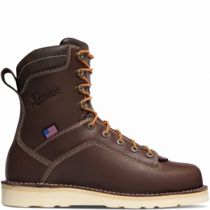 Brown Danner Quarry USA Men's Safety Boots | 56969