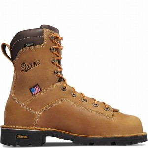 Brown Danner Quarry USA Men's Work Boots | 78490