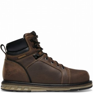 Brown Danner Steel Yard Men's Safety Boots | 56567