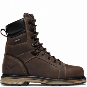 Brown Danner Steel Yard Men's Safety Boots | 28061