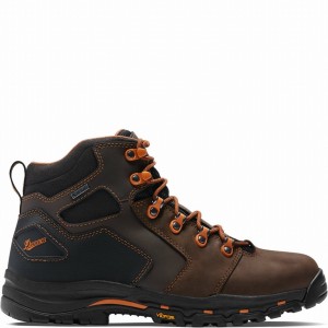 Brown Danner Vicious Men's Work Boots | 44010