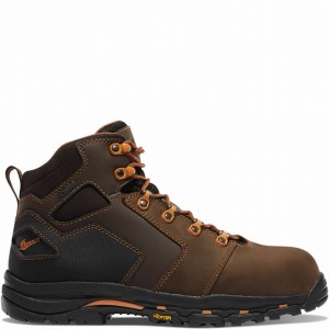 Brown Danner Vicious Men's Work Boots | 56286