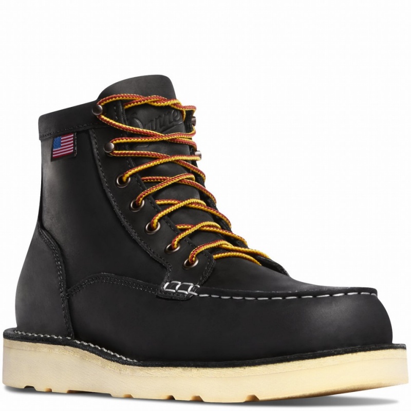 Black Danner Bull Run Moc Toe Men's Safety Boots | 39512