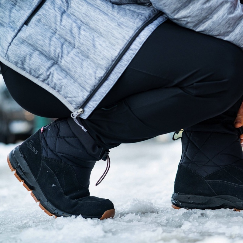 Black Danner Cloud Cap Men's Winter Boots | 81789