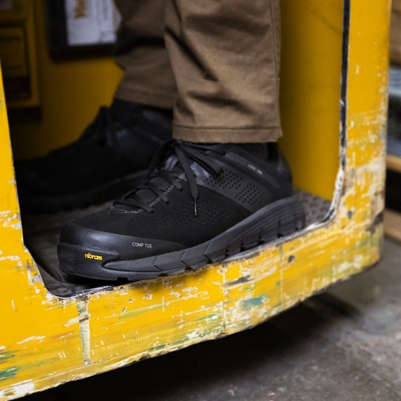 Black Danner Lead Time Men's Work Shoes | 17099