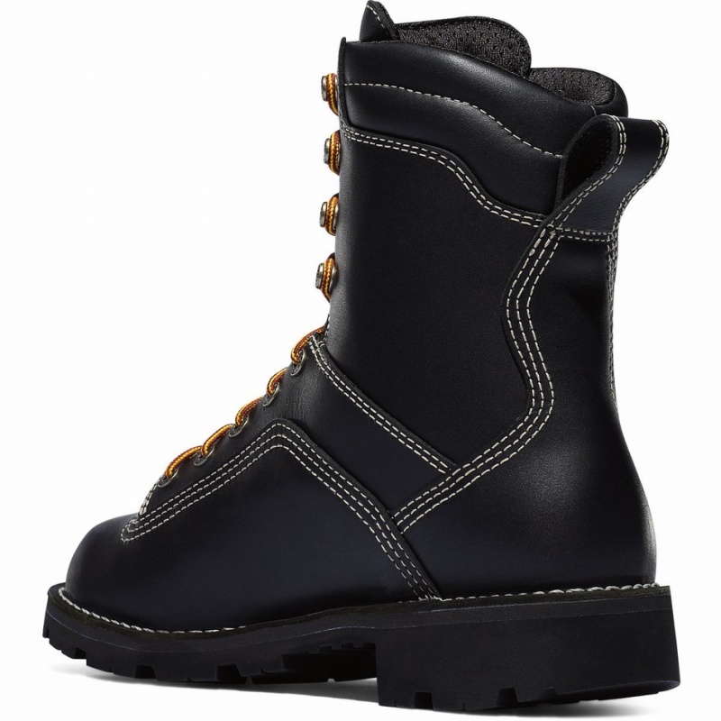 Black Danner Quarry USA Men's Work Boots | 14145