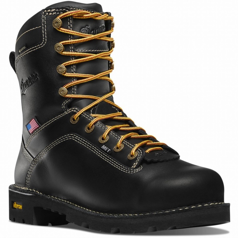 Black Danner Quarry USA Men's Work Boots | 73975