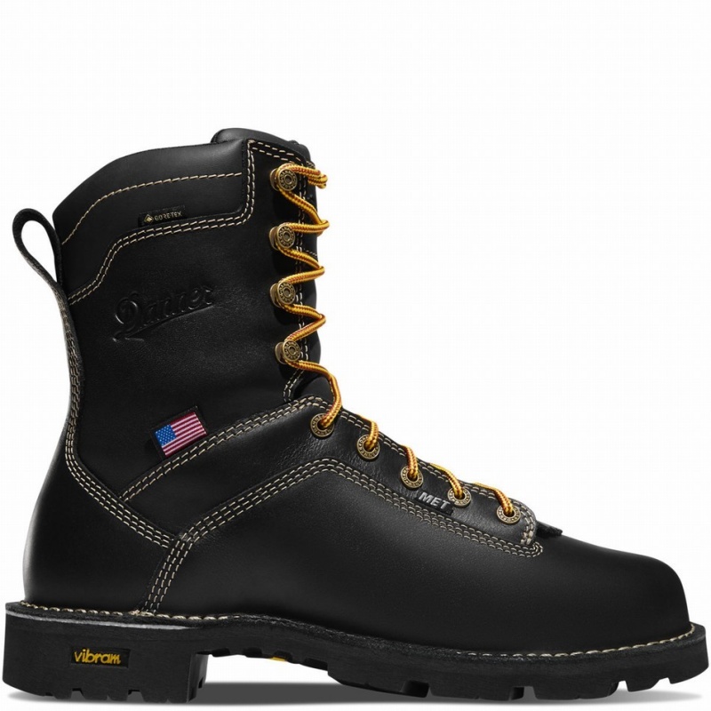 Black Danner Quarry USA Men\'s Work Boots | 73975