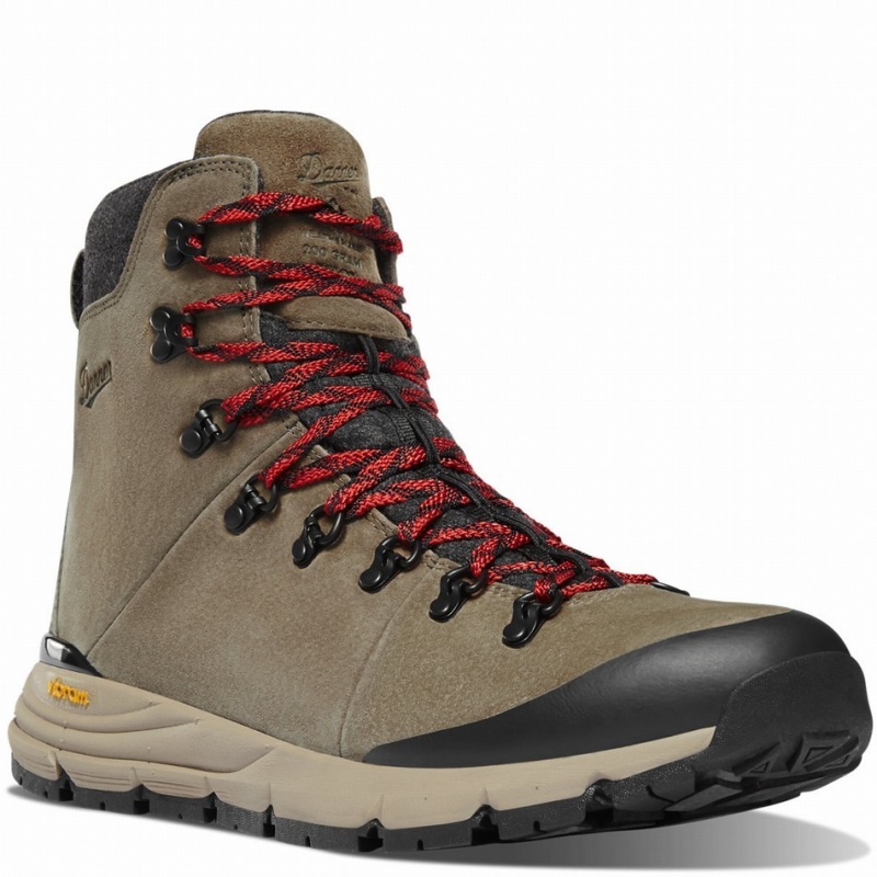 Brown Danner Arctic 600 Side-Zip Men's Hiking Boots | 63973