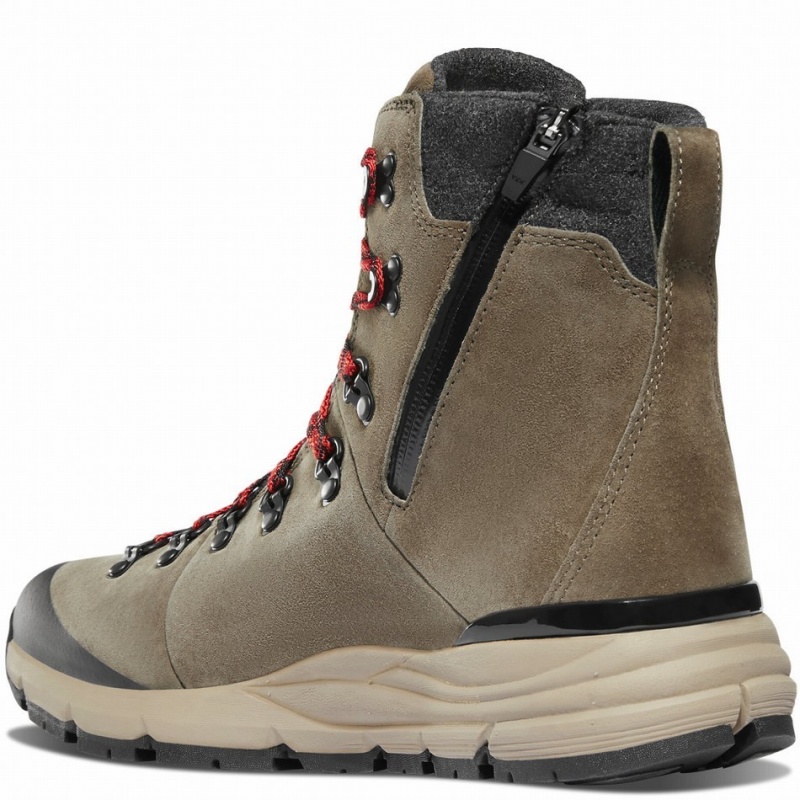 Brown Danner Arctic 600 Side-Zip Men's Hiking Boots | 63973