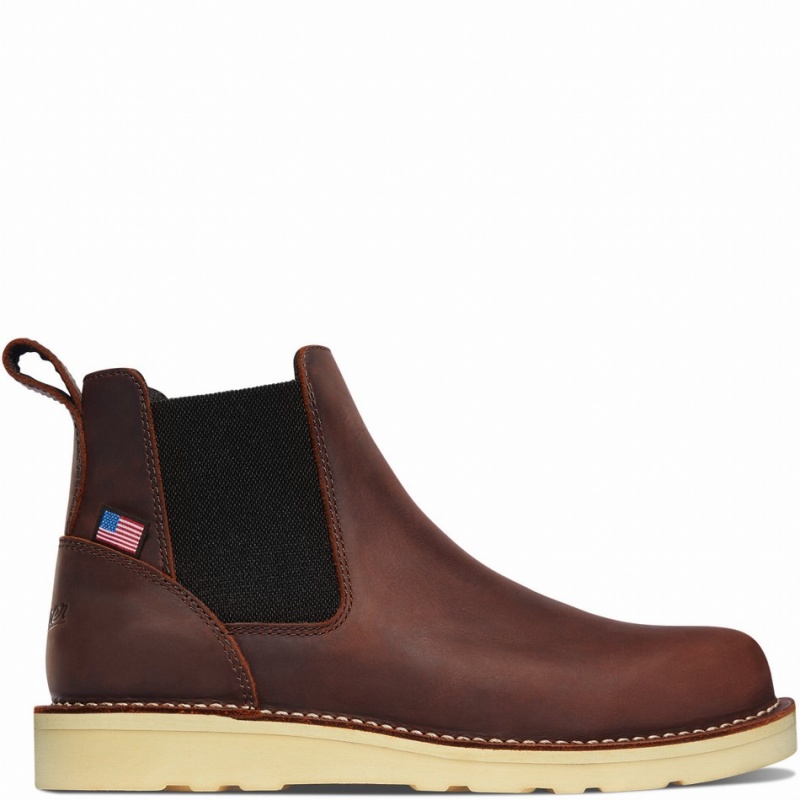 Brown Danner Bull Run Men\'s Chelsea Boots | 98431