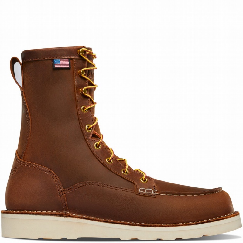 Brown Danner Bull Run Moc Toe Men's Safety Boots | 82124