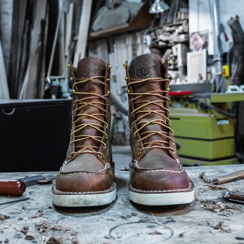 Brown Danner Bull Run Moc Toe Men's Safety Boots | 82124