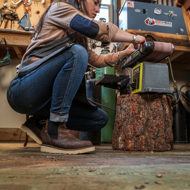 Brown Danner Bull Run Women's Chelsea Boots | 35077