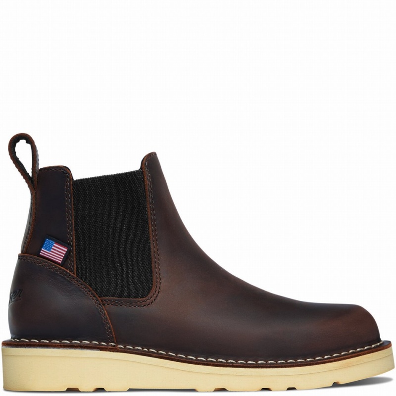 Brown Danner Bull Run Women\'s Chelsea Boots | 35077