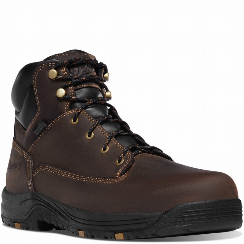 Brown Danner Caliper Men's Safety Boots | 73743