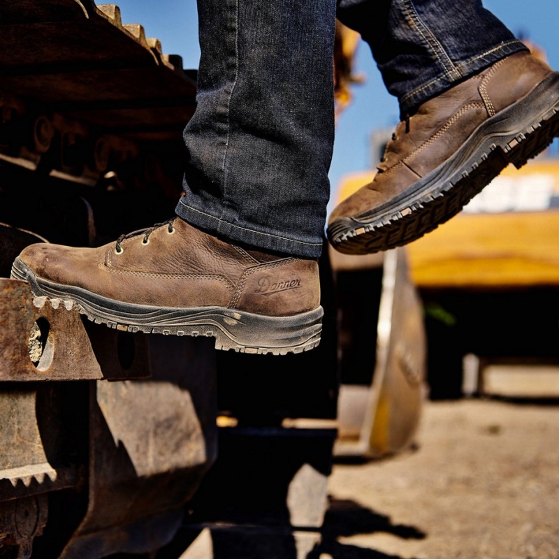 Brown Danner Caliper Men's Work Boots | 27416