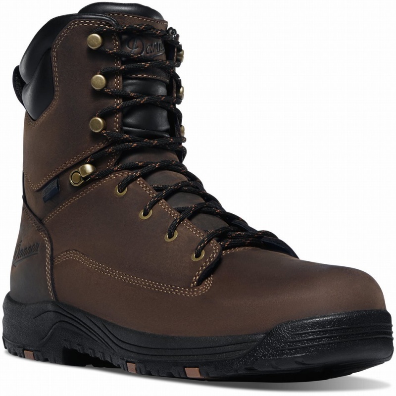 Brown Danner Caliper Men's Work Boots | 94501