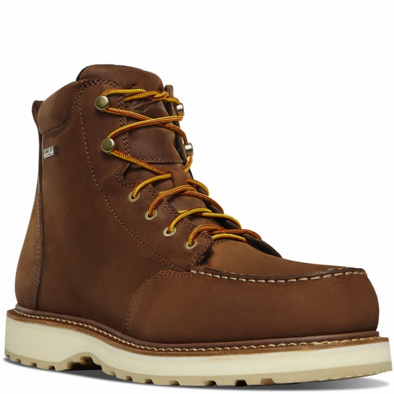 Brown Danner Cedar River Men's Safety Boots | 21953