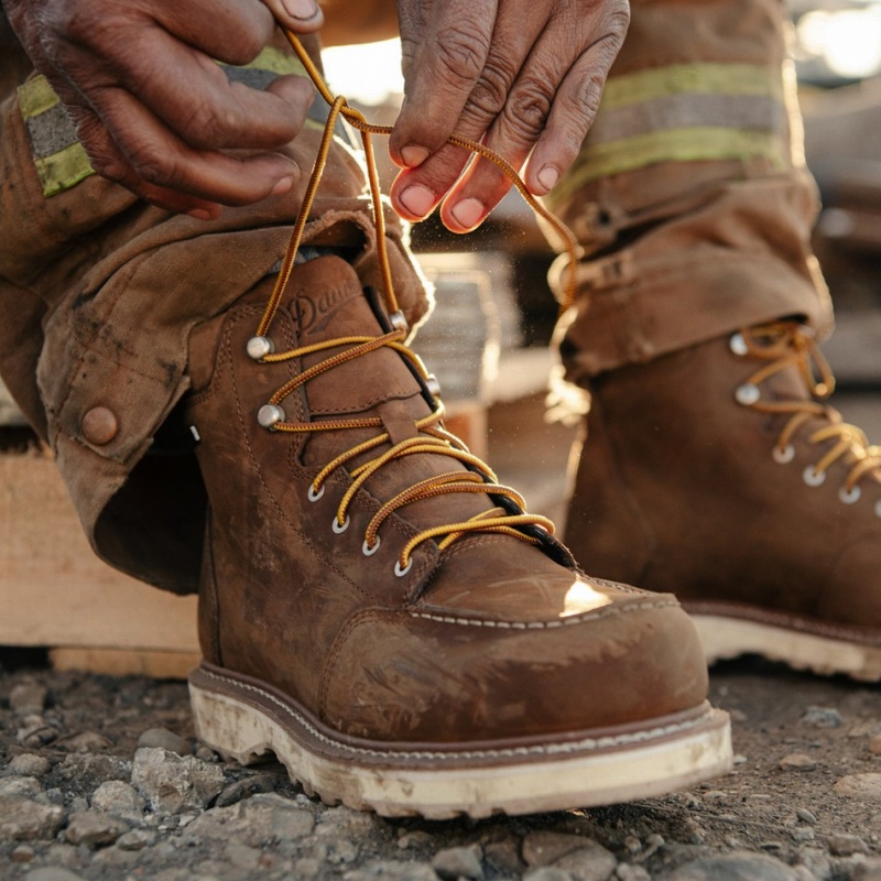 Brown Danner Cedar River Men's Safety Boots | 21953