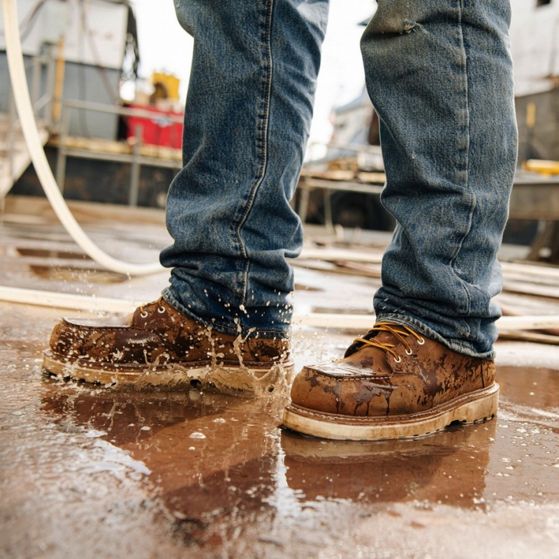 Brown Danner Cedar River Men's Safety Boots | 21953