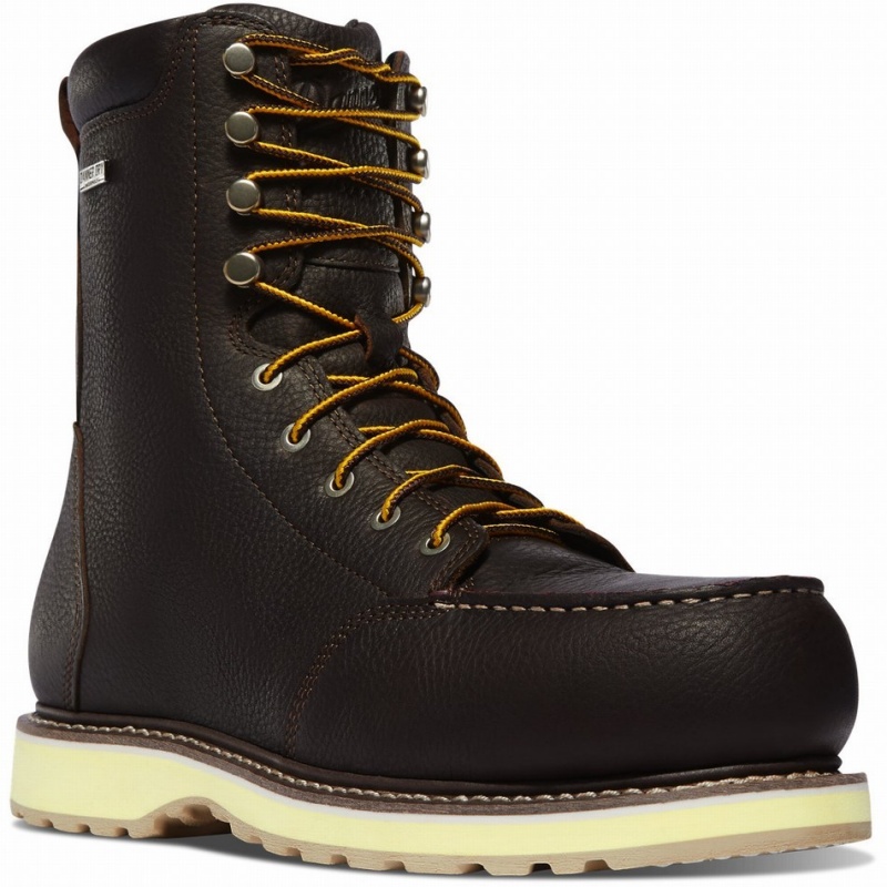 Brown Danner Cedar River Men's Safety Boots | 77875