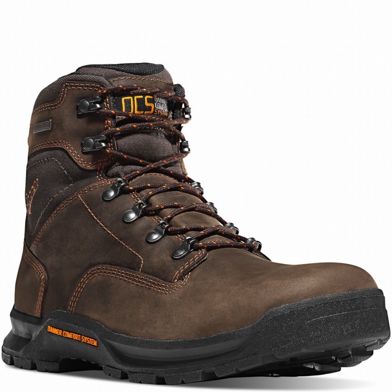 Brown Danner Crafter Men's Work Boots | 78141