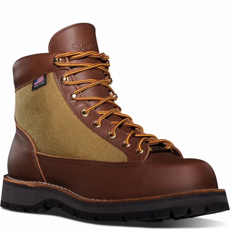 Brown Danner Light Men's Hiking Boots | 55816