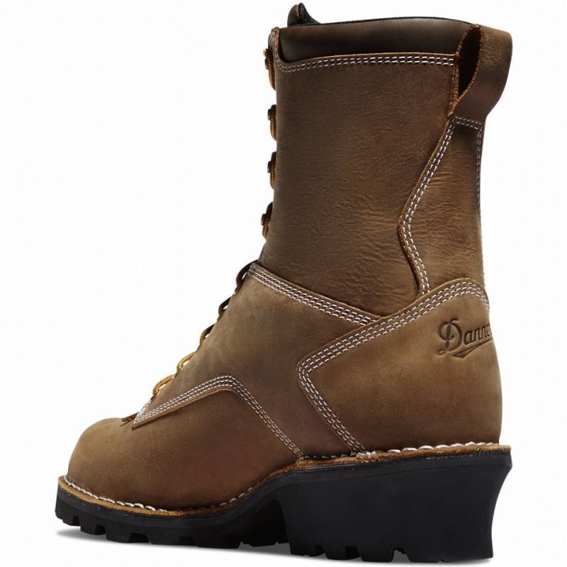 Brown Danner Logger Men's Work Boots | 14493