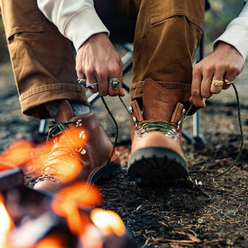 Brown Danner Mountain Light Men's Hiking Boots | 41891