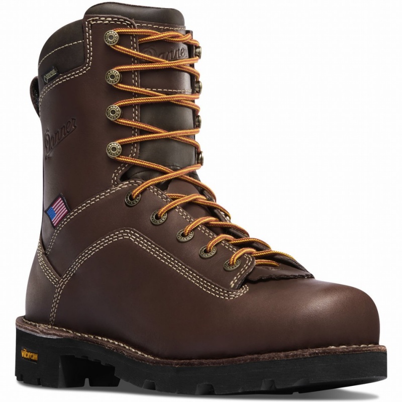 Brown Danner Quarry USA Men's Safety Boots | 32974