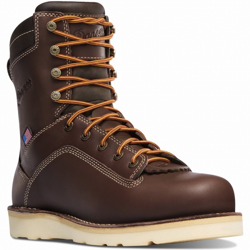 Brown Danner Quarry USA Men's Work Boots | 99762