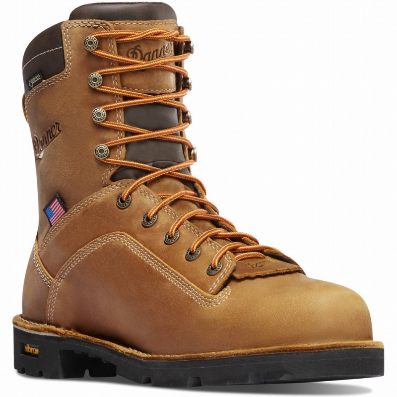 Brown Danner Quarry USA Men's Work Boots | 78490