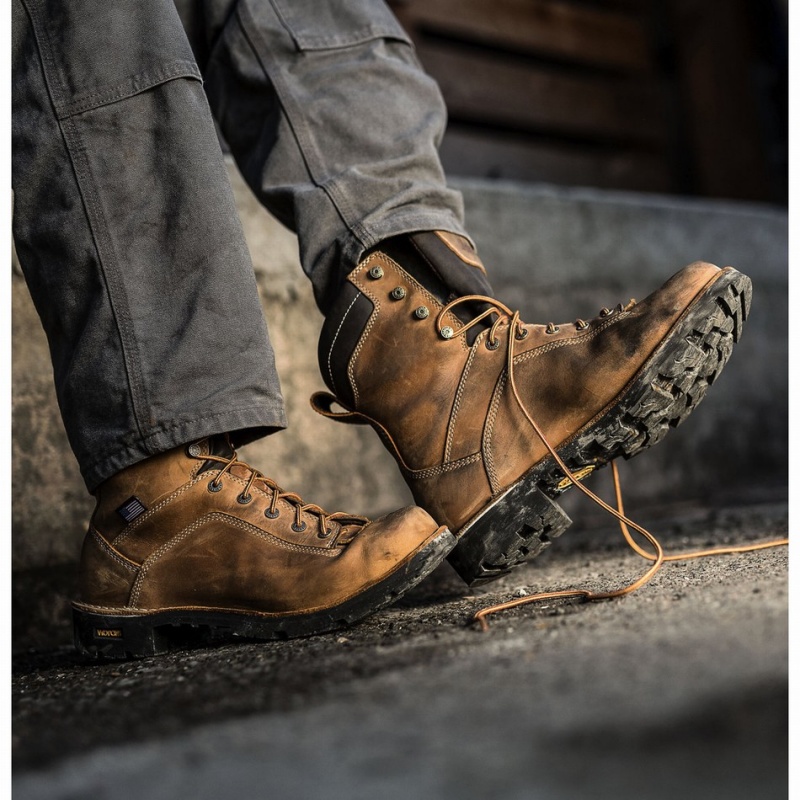 Brown Danner Quarry USA Men's Work Boots | 78490