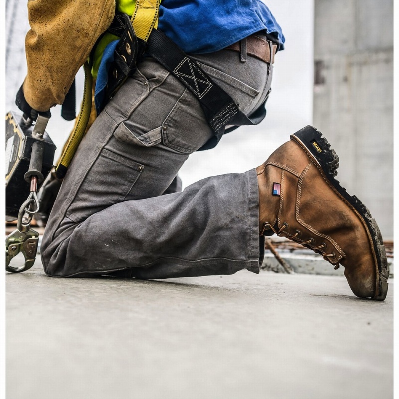 Brown Danner Quarry USA Men's Work Boots | 78490