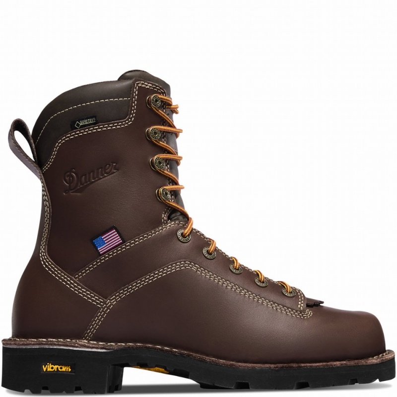 Brown Danner Quarry USA Men\'s Work Boots | 16213