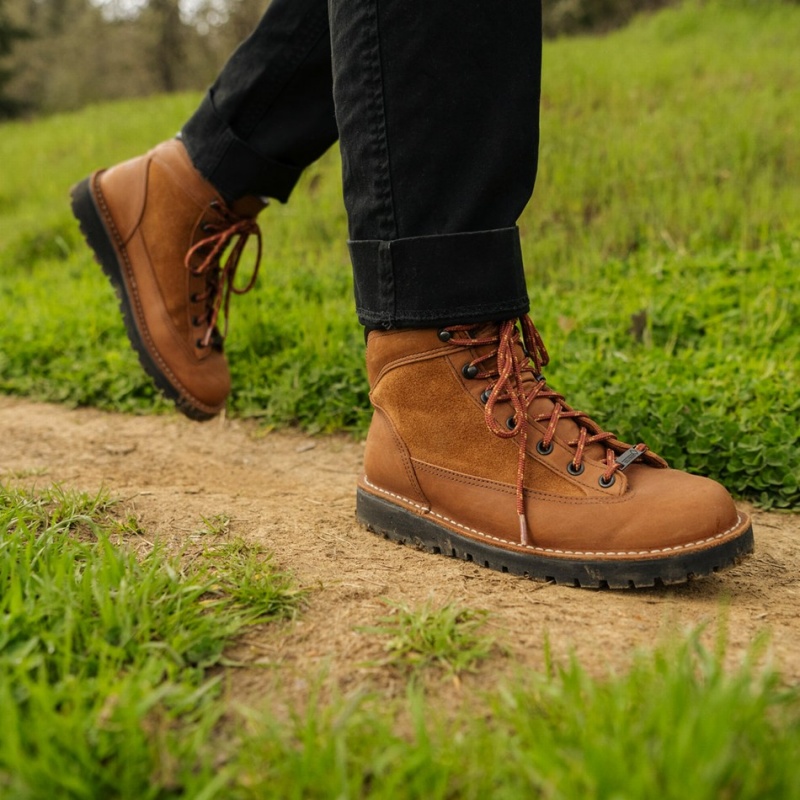 Brown Danner Ridge Men's Hiking Boots | 87905