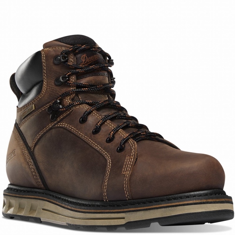 Brown Danner Steel Yard Men's Safety Boots | 56567