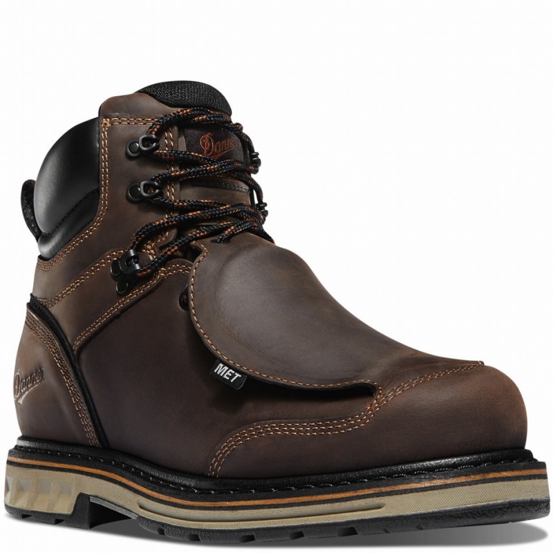 Brown Danner Steel Yard Men's Safety Boots | 62168