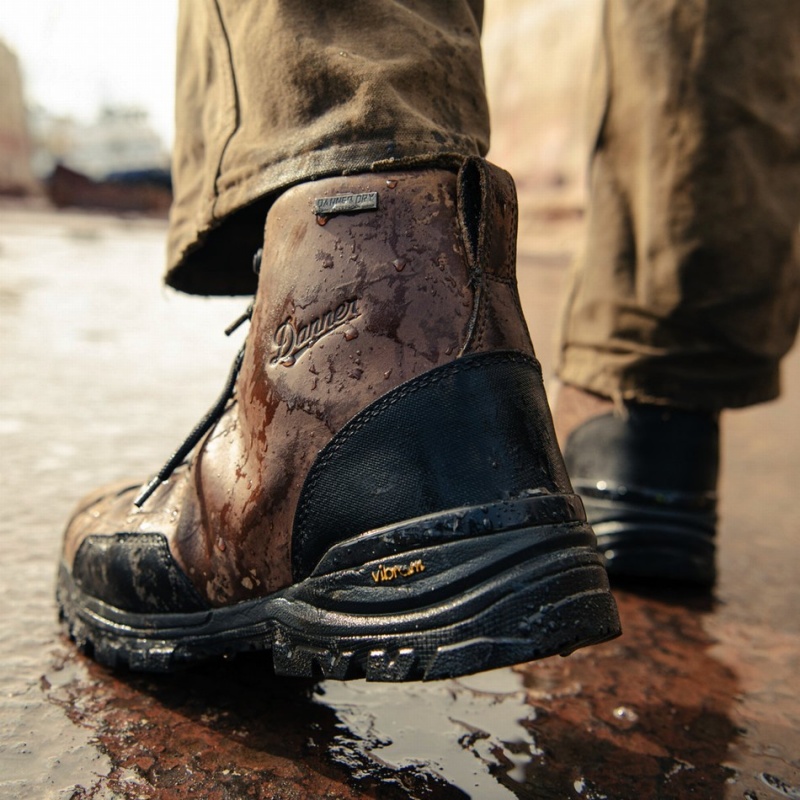 Brown Danner Stronghold Men's Work Boots | 26883