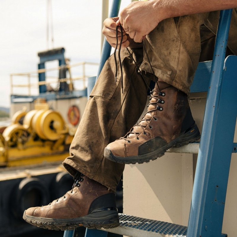 Brown Danner Stronghold Men's Work Boots | 26883