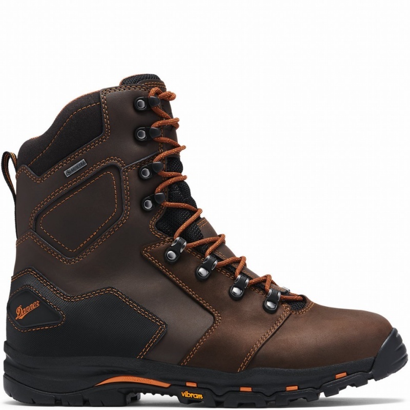 Brown Danner Vicious Men\'s Work Boots | 27398