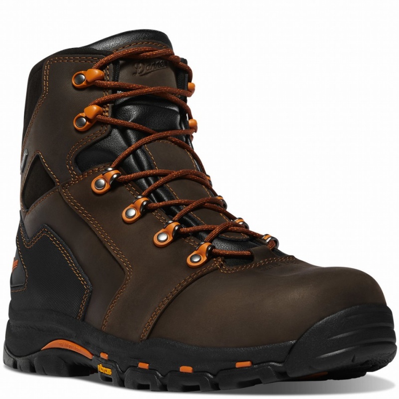 Brown Danner Vicious Men's Work Boots | 33031