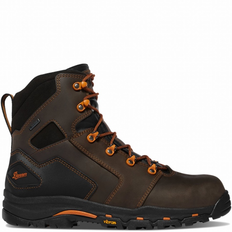 Brown Danner Vicious Men\'s Work Boots | 33031