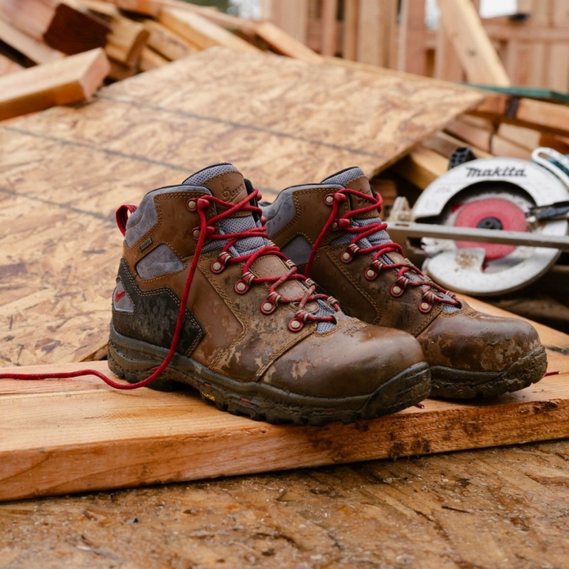 Brown Danner Vicious Men's Work Boots | 34367