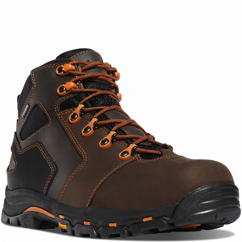 Brown Danner Vicious Men's Work Boots | 44010