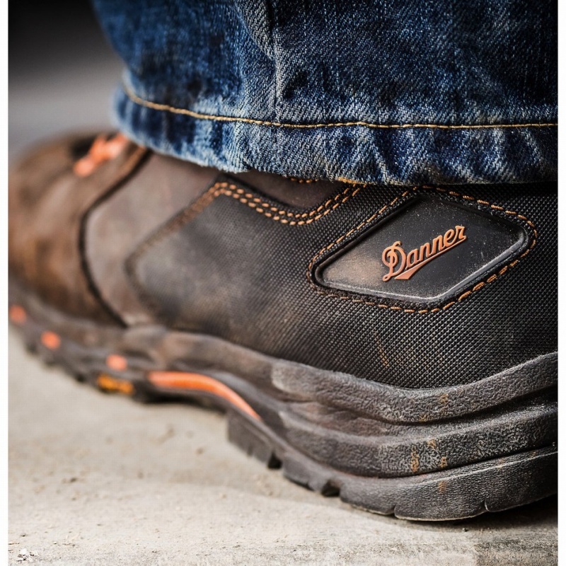 Brown Danner Vicious Men's Work Boots | 44010