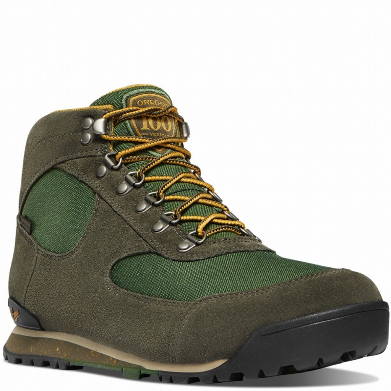 Olive Danner Jag Men's Hiking Boots | 42282