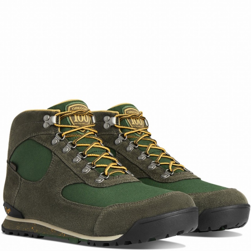 Olive Danner Jag Men's Hiking Boots | 42282